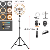 Multifuncional Anel de Selfie com Tripé Móvel - Ring-Light