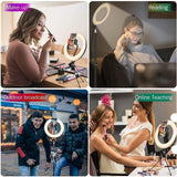 Multifuncional Anel de Selfie com Tripé Móvel - Ring-Light - shoppingdasmarcasoficial