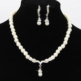 Conjunto de Joias Trabalhado com Pérolas - ElegantWhite - shoppingdasmarcasoficial